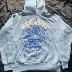 blue spider hoodie with rhinestone size small 100% authentic✅